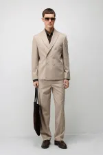 Veste blazer homme Antioch Stone à double boutonnage et coupe décontractée