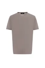 Antioch Bej Regular Fit Modal Teknik Kumaş Erkek T-Shirt