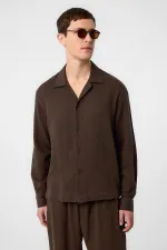 Chemise texturée pour homme Antioch Coffee