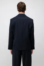 Veste blazer homme Antioch bleu marine clair, coupe décontractée, croisée