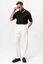 T-shirt homme Antioch noir à col polo ajouré