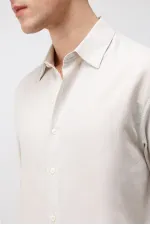 Chemise homme Antioch Stone en lin mélangé coupe décontractée