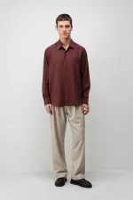 Antioch Bordo Teknik Regular Fit Erkek Gömlek