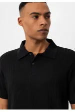 Antioch Siyah Slim Fit Polo Yaka Erkek T-Shirt