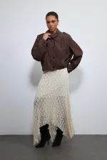 Antioch Kahve Pile Detaylı Dik Yaka Mont