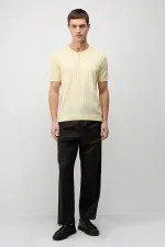 Antioch Yellow Textured Men's Knit T-Shirt