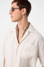 Chemise homme Antioch Ecru Apache à col Apache en tissu modal