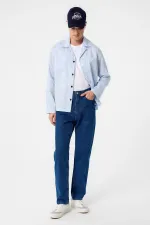 Antioch Açık Mavi Yüksek Bel Regular Fit Erkek Kot Pantolon