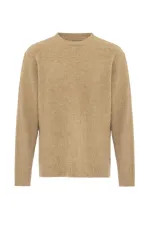 Antioch Açık Kahve Yün Görünümlü Erkek Kazak