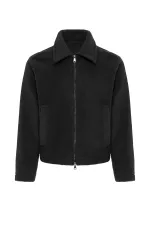 Antioch Black Relaxed Soft Textured Men's Jacket