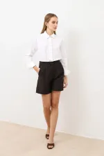 Antioch Beyaz Düğme Detaylı Poplin Gömlek