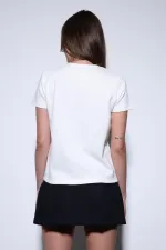 Antioch Ekru Basic Kadın T-Shirt