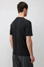 T-shirt texturé premium noir Antioch pour homme