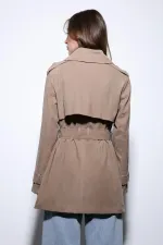 Antioch Vizon Süet Görünümlü Kadın Trençkot