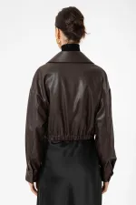 Veste en similicuir Antioch Coffee Crop pour femme