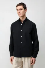 Antioch Siyah Relax Fit Erkek Gömlek