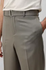 Pantalon homme Antioch kaki coupe décontractée avec ceinture