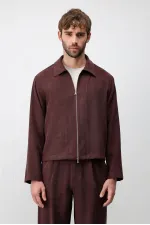Veste d'été Antioch Burgundy en lyocell mélangé