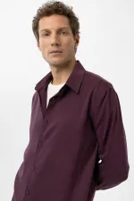 Antioch Bordo Relax Fit Liyosel Kumaş Erkek Gömlek