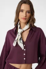Antioch Burgundy Crop Women's Shirt