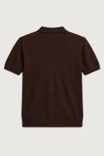 T-shirt homme Antioch Coffee en maille texturée à col polo