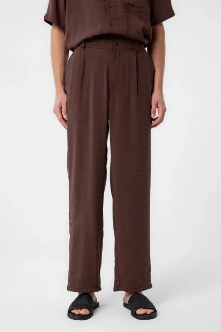 Pantalon homme Antioch Coffee en modal décontracté, taille haute