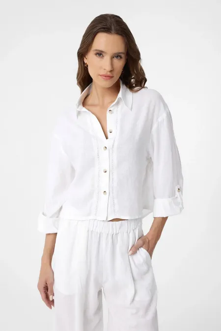 Antioch White Striped Women's Shirt