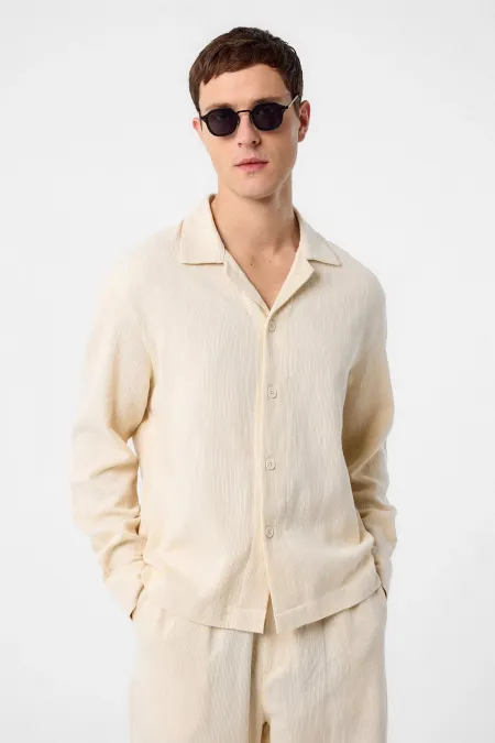 Antioch Men's Shirt with Off-White Texture