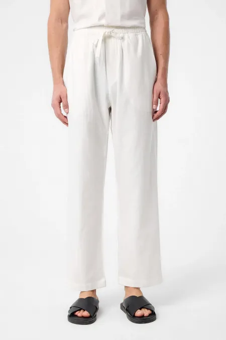 Antioch Ecru Linen Blend Jogger Men's Pants