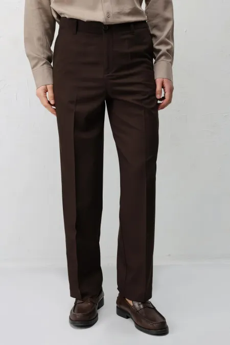 Antioch Koyu Kahve Straight Fit Erkek Pantolon