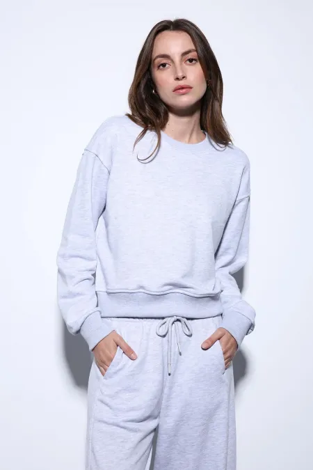 Sweat-shirt basique Antioch Grey Melange pour femme