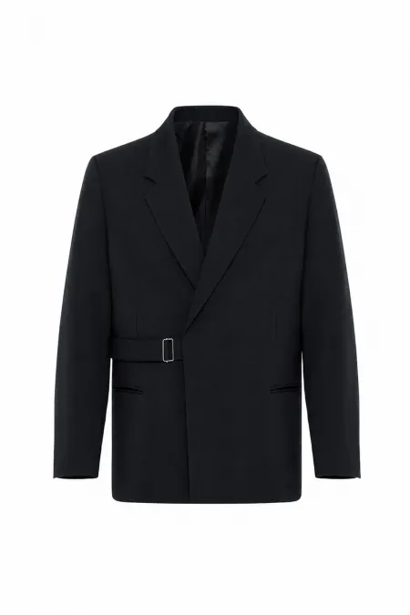 Antioch Koyu Lacivert Kuşaklı Relax Fit Erkek Blazer Ceket Antioch Koyu Lacivert Kuşaklı Relax Fit Erkek Blazer Ceket