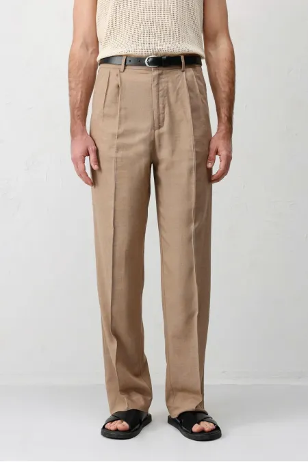 Antioch Vizon Keten Karışımlı Erkek Baggy Pantolon