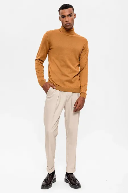 Pull à col roulé long Antioch Tobacco pour homme