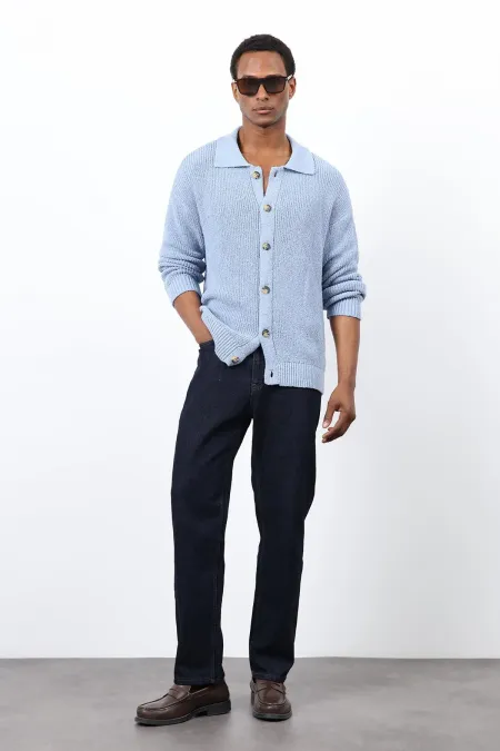 Gilet tricoté bleu Antioch Bebe pour garçon