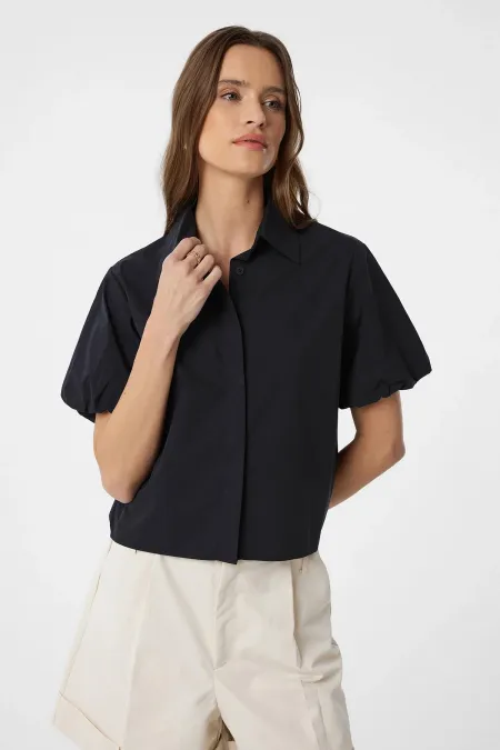 Antioch Black Balloon Sleeve Women's Shirt