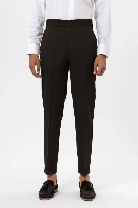 Antioch Kahve Yüksek Bel Regular Fit Erkek Pantolon