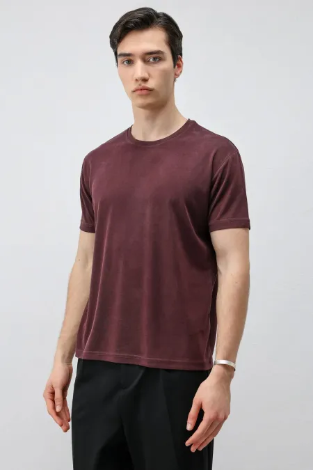 T-shirt homme Antioch Plum coupe classique en tissu technique modal