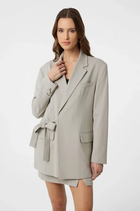 Antioch Stone Belted Women's Blazer