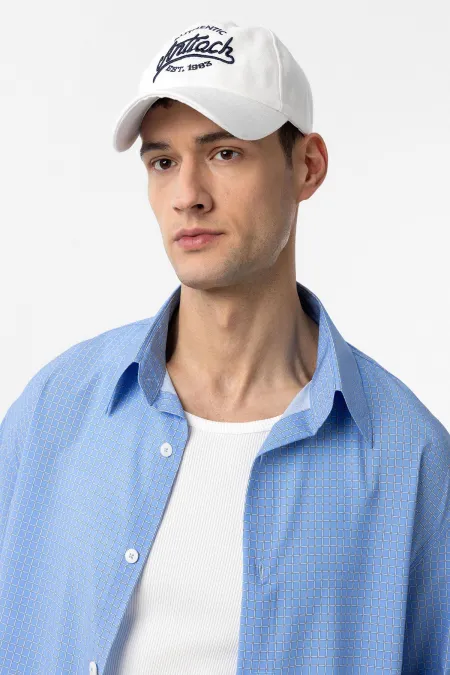 Chapeau brodé blanc Antioch pour homme