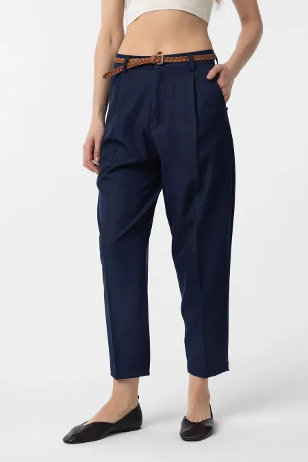 Antioch Lacivert Pensli Kadın Pantolon