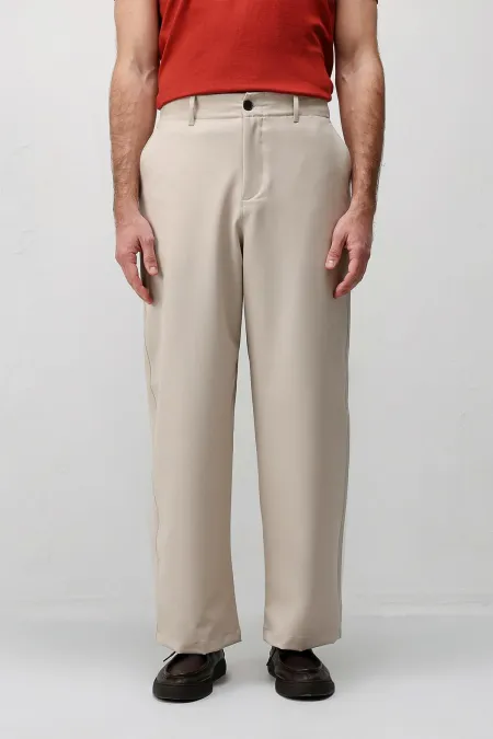 Pantalon homme Antioch beige coupe décontractée