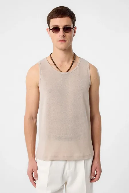 Débardeur basique beige Antioch pour homme