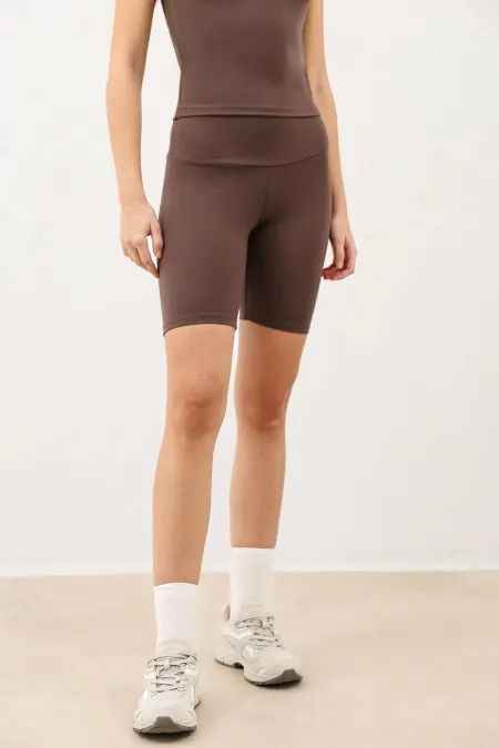 Antioch Kahve Kısa Spor Tayt