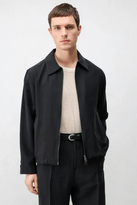 Veste d'été pour homme Antioch en mélange de lyocell noir