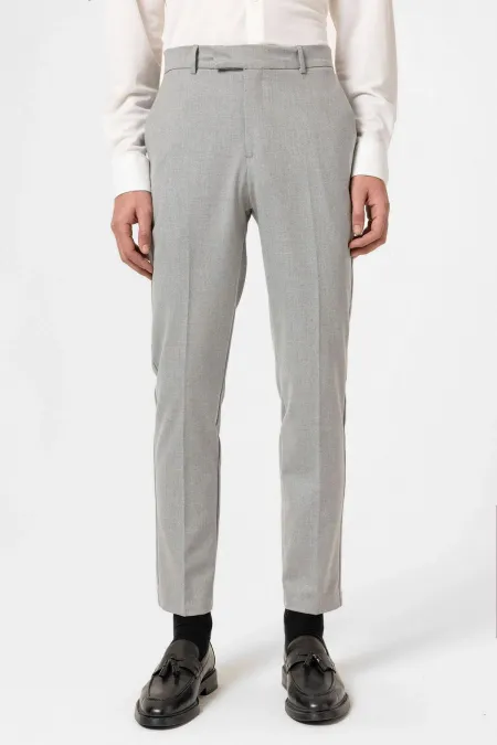 Antioch Grey Classic High-Waisted Men's Trousers