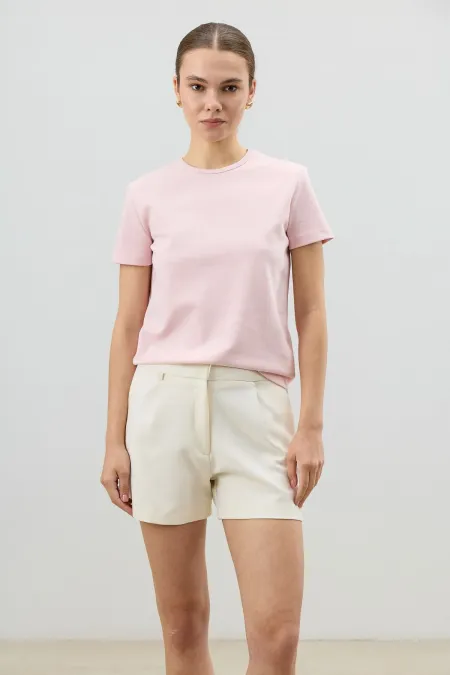 Antioch Pembe Basic Kadın T-Shirt