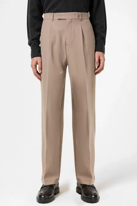 Antioch Light Mink High Waist Zip-Up Men's Trousers