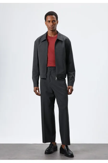 Antioch Anthracite Relax Fit Striped Men's Trousers