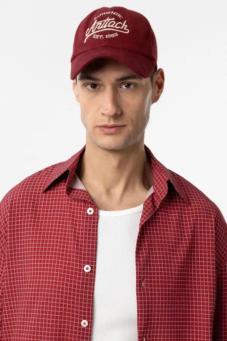 Chapeau brodé Antioch Burgundy pour homme